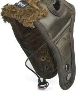 Leconpet Dog Aviator Hat, Dog Winter Pilot Hat with Ear Flaps for Cold Weather (S, Brown) - 1