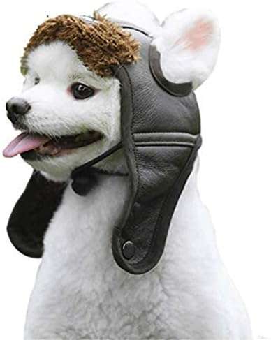 Leconpet Dog Aviator Hat, Dog Winter Pilot Hat with Ear Flaps for Cold Weather (S, Brown) - 5