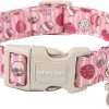 ARING PET Easter Dog Collar-Cute Easter Eggs Dog Collar, Adjustable Easter Pink Striped Pet Collars Puppy Collar with Quick Release Buckle for Girl&Boy Dogs - 1