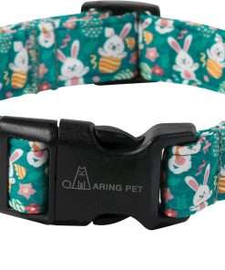 ARING PET Easter Dog Collar-Cute Green Easter Eggs Dog Collar, Adjustable Carrot&Rabbit Pet Collars Puppy Collar Gifts with Quick Release Buckle for Girl&Boy Dogs - 1