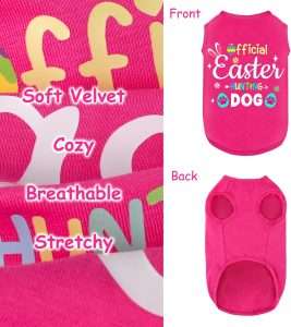 Dog Easter Outfit Shirt Soft Cotton Stretchy Lightweight Easter Dog Clothes Sleeveless Vest Shirt for Small Medium Large Dogs Cats - 6