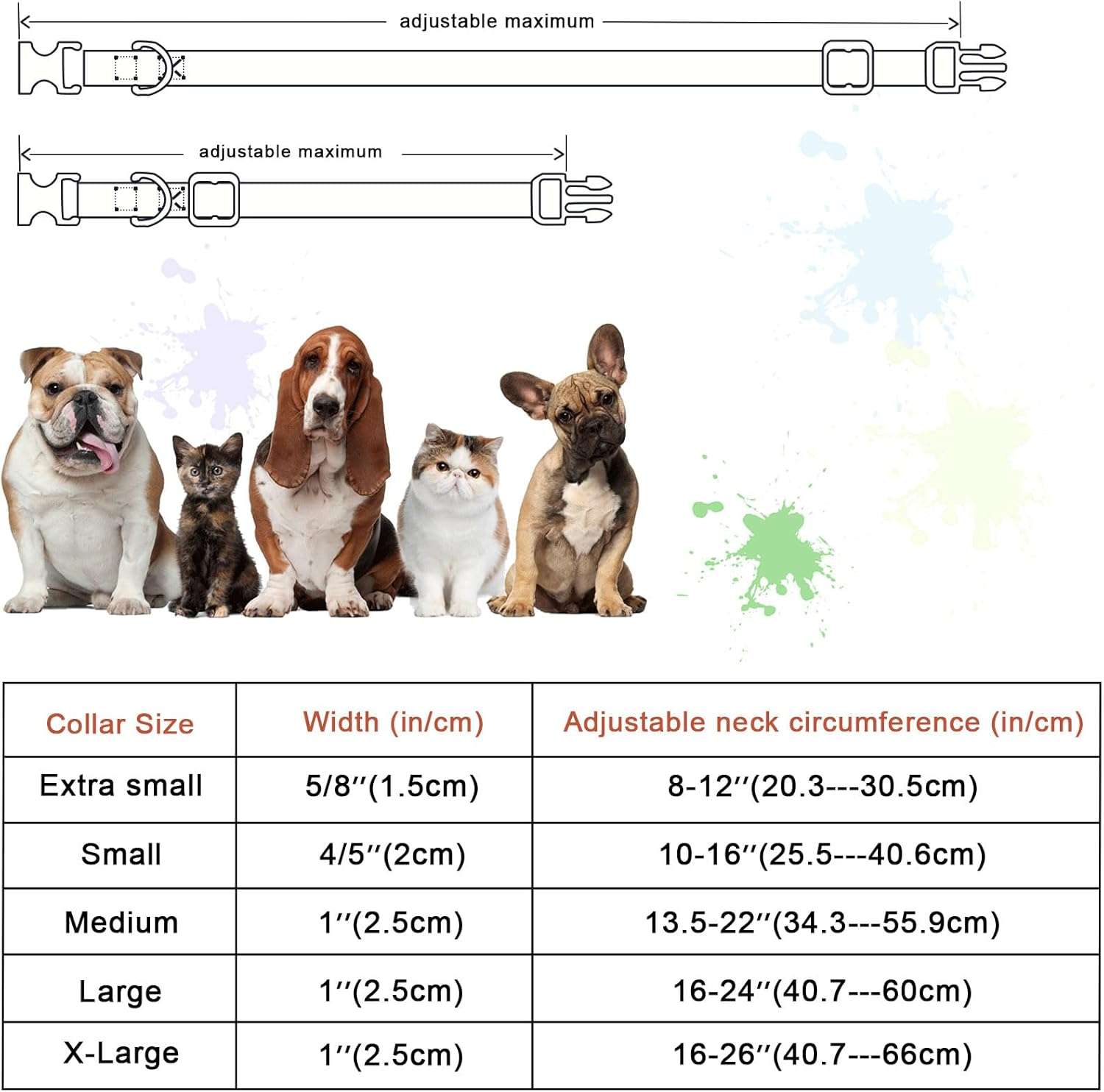 Easter Dog Collar, Cute Carrot Print Dog Collars,Soft Durable Adjustable Colorful Carrot Pet Collar, Cute Easter Collar Gifts for Small Medium Large Dogs - 6