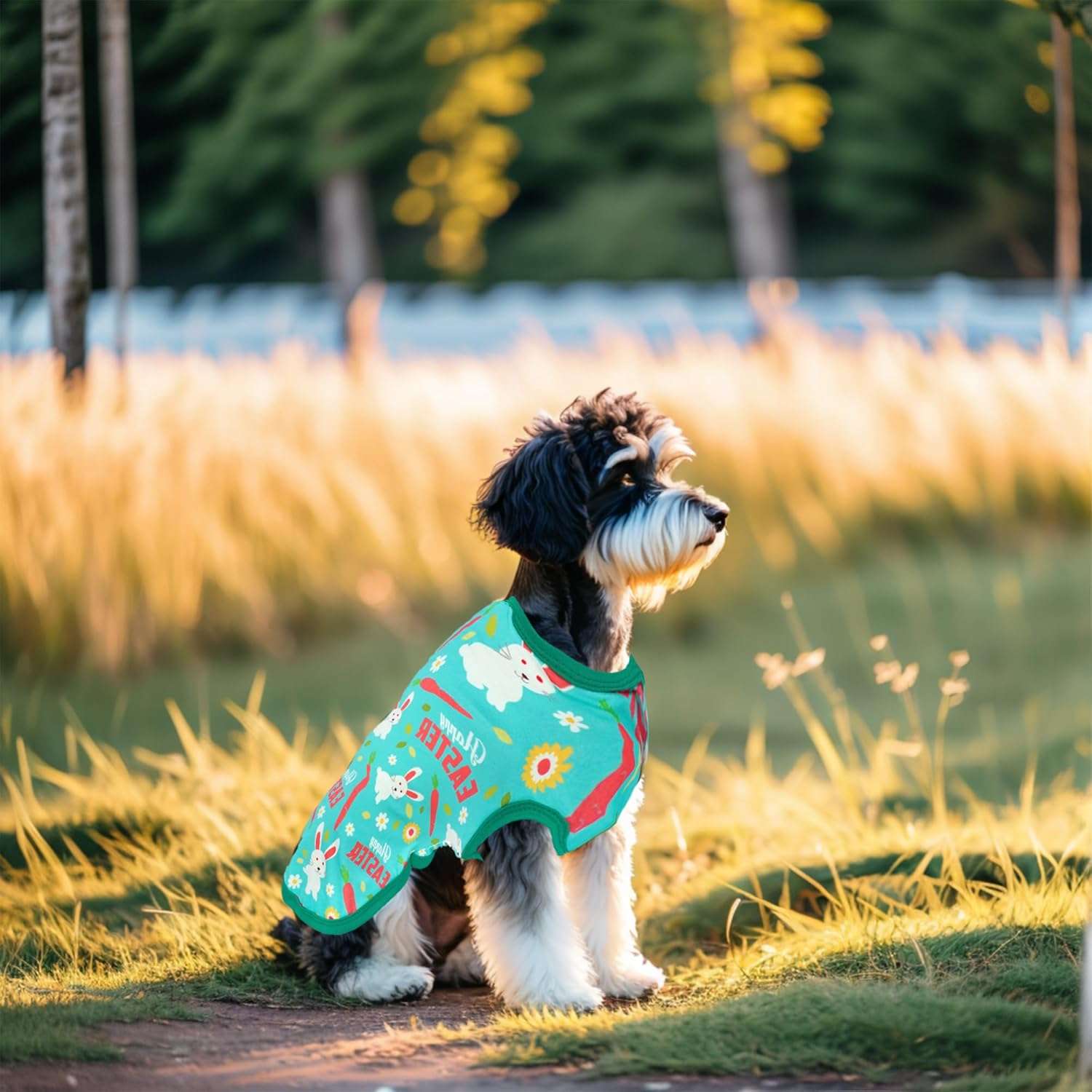 Easter Dog Shirts for XS Small Dog Girl Boy Male Female Cat Doggie Puppy Sleeveless Tank Top Tee Vest T Shirts Outfit Pack 2 - 7
