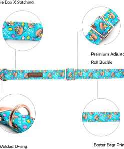 Lionheart glory Easter Dog Collar Colorful Collar for X-Small Dog Collars Easter Egg Print Dog Collars Spring Female or Male Pet Gift Adjustable Heavy-Duty Puppy Collar Holiday - 2