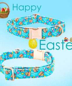 Lionheart glory Easter Dog Collar Colorful Collar for X-Small Dog Collars Easter Egg Print Dog Collars Spring Female or Male Pet Gift Adjustable Heavy-Duty Puppy Collar Holiday - 3