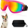 Dog Goggles Small Breed Dog Sunglasses with Adjustable for UV Protection Eyewear Doggy Doggie Puppy Glasses Anti-Fog Wind Dust Snowproof - 1
