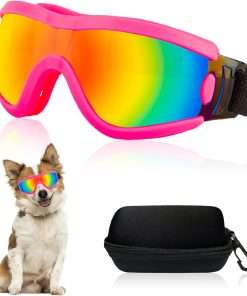 Dog Goggles Small Breed Dog Sunglasses with Adjustable for UV Protection Eyewear Doggy Doggie Puppy Glasses Anti-Fog Wind Dust Snowproof - 1