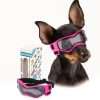 PETLESO Small Breed Dog Goggles, UV Protection Sunglasses for Outdoor Riding, Pink - 1