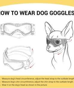 PETLESO Small Breed Dog Goggles, UV Protection Sunglasses for Outdoor Riding, Pink - 3