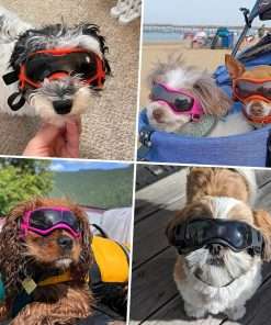 PETLESO Small Breed Dog Goggles, UV Protection Sunglasses for Outdoor Riding, Pink - 6