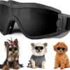 Winproof Small Dog Sunglasses with Adjustable Strap, UV Protection, Soft Goggles for Dogs' Eyes - 1