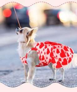 Frienda 6 Pieces Bowknot Princes Puppy Dog Dress Floral Vest Skirt Summer Pet Dress Dog Cute Rosette Sundress Apparel for Puppy Cat Pet - 7