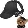 Dog Cap - Small, Pink, Geometric Pattern, Ear Holes, Adjustable Strap, All Season, Waterproof, UV Protection, Baseball Cap, Trucker Hat, Dog Hats for Small Dogs - 1