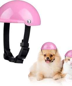 GUGELIVES Pet Dog Helmet Doggie Hardhat for Pets Chihuahua Motorcycles Bike Outdoor Protect Head Sunproof Rainproof Small Medium Large Puppy Helmets Supplies - 1