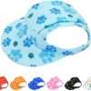 PET SHOW Dog Baseball Cap Dog Paw Print Peaked Cap Pet Sun Hats with Ear Holes Sport Hat for Small Medium Doggies Adjustable Drawstring Puppies Cats Visor Hat - 1