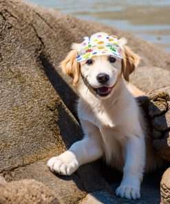 PET SHOW Dog Baseball Cap Dog Paw Print Peaked Cap Pet Sun Hats with Ear Holes Sport Hat for Small Medium Doggies Adjustable Drawstring Puppies Cats Visor Hat - 6