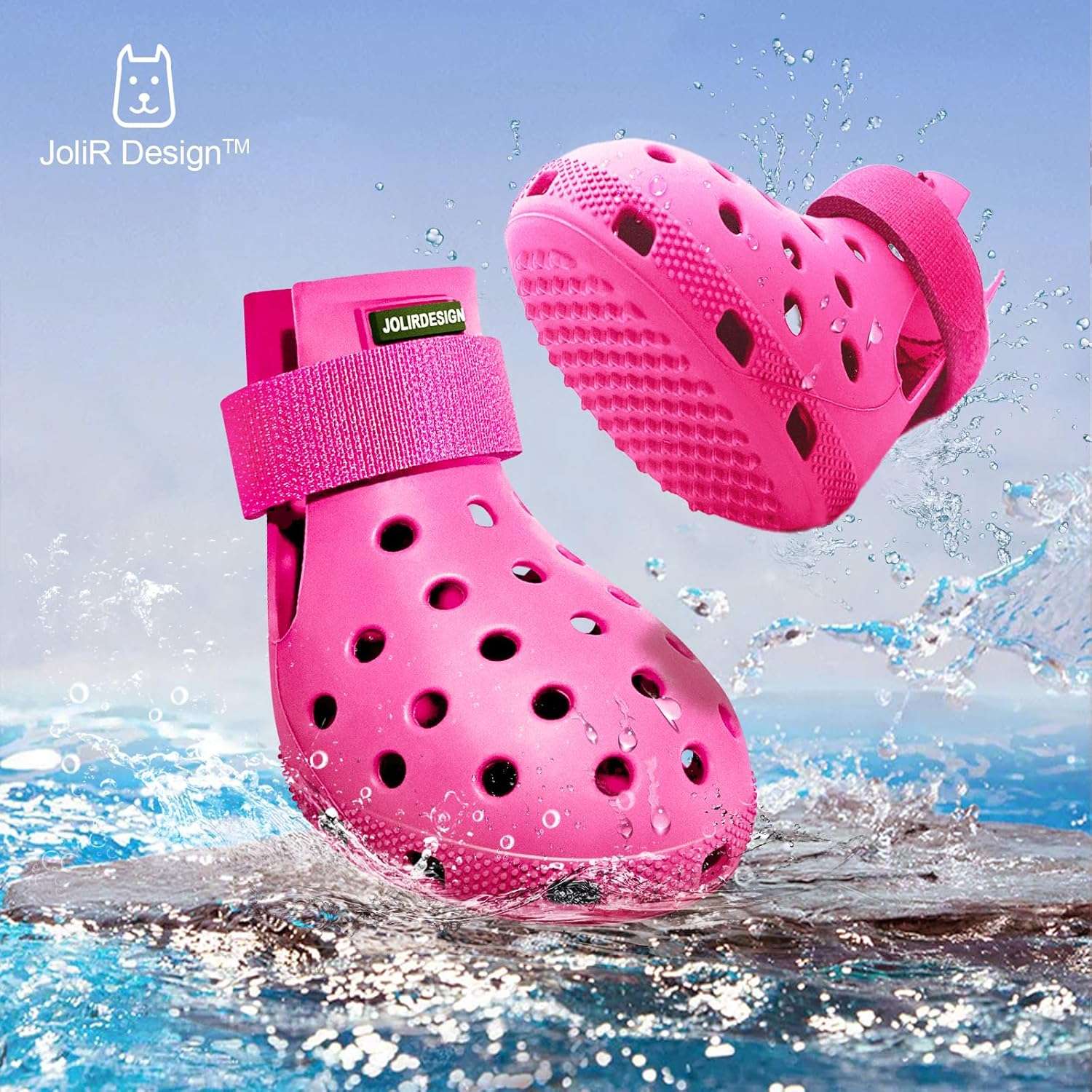 Dog Shoes for Hot Pavement - Dog Shoe for Small & Medium & Large Dogs, Dog Boots Paw Protectors, Easy ON & Off, Non-Slip, Waterproof, Easy-Clean Dog Booties for Beach and Snow - 3