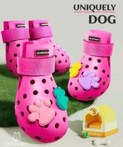 Dog Shoes for Hot Pavement - Dog Shoe for Small & Medium & Large Dogs, Dog Boots Paw Protectors, Easy ON & Off, Non-Slip, Waterproof, Easy-Clean Dog Booties for Beach and Snow - 4