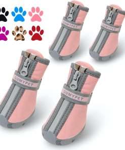 QUMY Dog Shoes for Small Dogs, Puppy Dog Boots & Paw Protectors for Winter Snowy Day, Summer Hot Pavement, Waterproof in Rainy Weather, Ourdoor Walking - 1