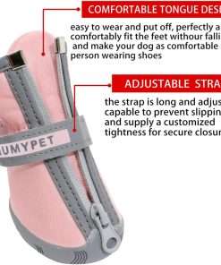 QUMY Dog Shoes for Small Dogs, Puppy Dog Boots & Paw Protectors for Winter Snowy Day, Summer Hot Pavement, Waterproof in Rainy Weather, Ourdoor Walking - 3