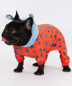 Fitwarm Hilarious Eyes Halloween Dog Monster Costume, Funny Costumes for Small Dogs Boy Girl, Pet Outfit, Red, Blue, Light Sea Green, XS - 3