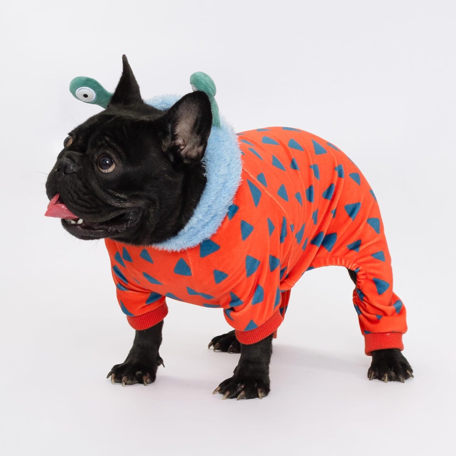 Fitwarm Hilarious Eyes Halloween Dog Monster Costume, Funny Costumes for Small Dogs Boy Girl, Pet Outfit, Red, Blue, Light Sea Green, XS - 3