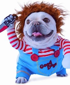 Pet Deadly Doll Dog Costumes, Funny Pets Cosplay Costume Halloween Dog Clothes Party Costume for Small Medium Large Dogs(Small) - 1
