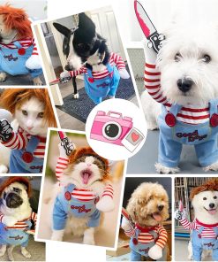 Pet Deadly Doll Dog Costumes, Funny Pets Cosplay Costume Halloween Dog Clothes Party Costume for Small Medium Large Dogs(Small) - 6