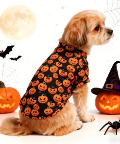 Dog Halloween Shirt - 4 Pack Dog Halloween Outfit Pumpkin Ghosts Skeletons Dogs Halloweens Clothes Halloweens Puppy Outfits Soft Pet Costume Apparel for Small Medium Dogs Boys XS - 3