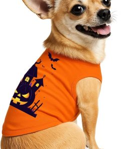Dog Halloween Shirt –Funny Dog Halloween Costume for Small Dogs,Cute Print with Skeleton, Vampire, Devil, Pumpkin - 3