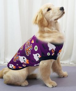 PET SHOW 4 Pack Halloween Dog Shirts for Extra Small Dogs Ghost Pumpkin Doggies Tank Top Tee Black Orange T-Shirts Pets Holiday Party Sleeveless Vest Cats Kittens Puppy Clothes Boys Girls - 8