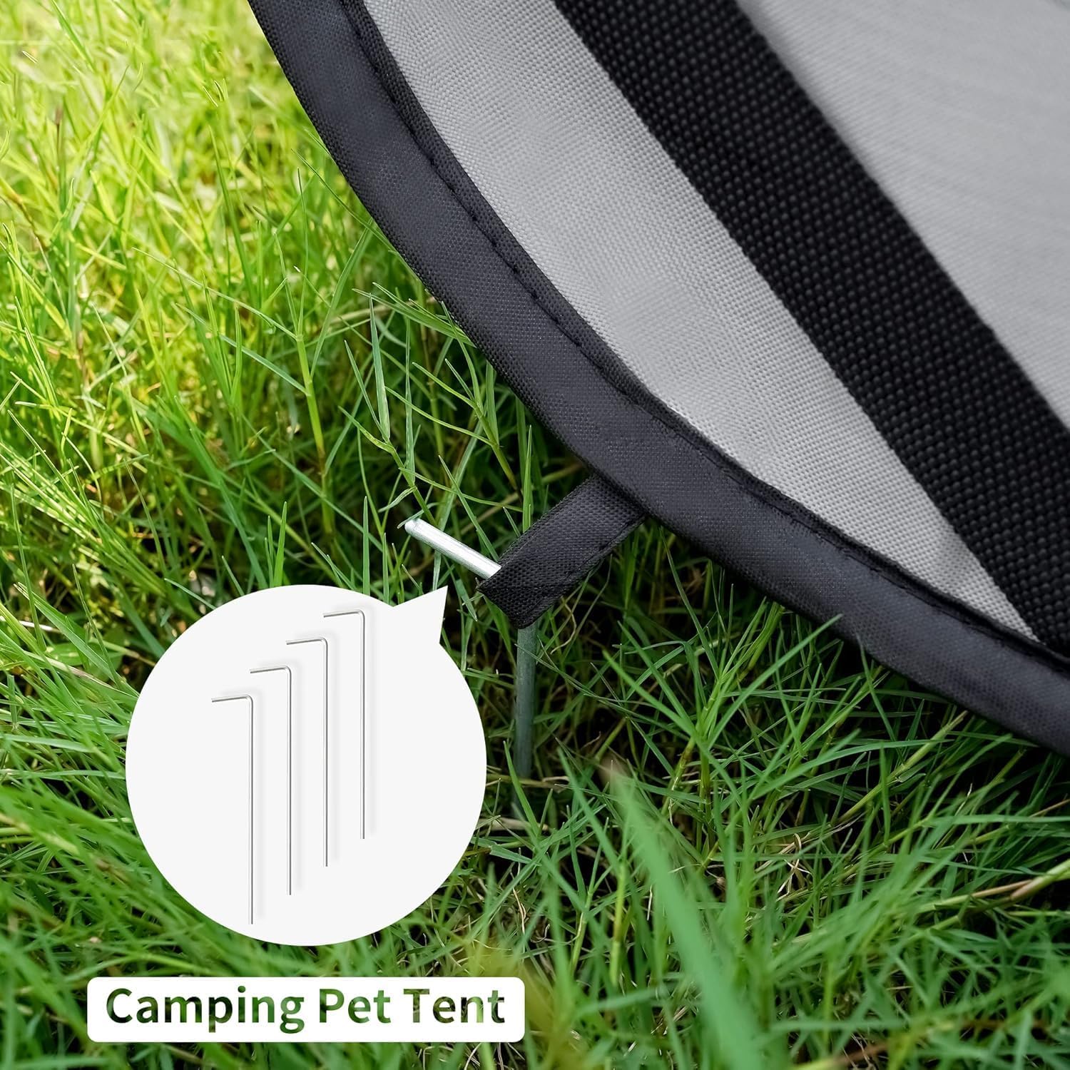 Love's cabin 31.5in Portable Large Dog Bed - Pop Up Dog Kennel, Indoor Outdoor Crate for Pets, Portable Car Seat Kennel, Cat Bed Collection, Grey - 6