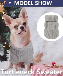 2 Pack Dog Sweaters for Small Dogs, Chihuahua Yorkie Sweater, Dog Clothes Winter Warm Pullover Sweaters, Pet Cat Clothing Cold Weather Puppy Clothes Outfits - 3