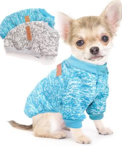 2 Pieces Dog Sweaters for Small Dogs Fall Winter Dog Clothes Male Fleece Puppy Clothes Warm Thick Outfit Pet Small Puppy Sweater for Boy Girl Doggies Teacup Yorkie Chihuahua,XXS - 1