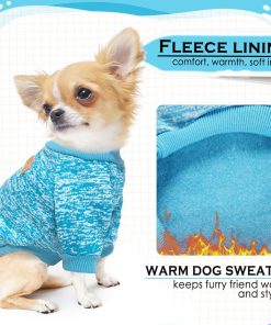 2 Pieces Dog Sweaters for Small Dogs Fall Winter Dog Clothes Male Fleece Puppy Clothes Warm Thick Outfit Pet Small Puppy Sweater for Boy Girl Doggies Teacup Yorkie Chihuahua,XXS - 2