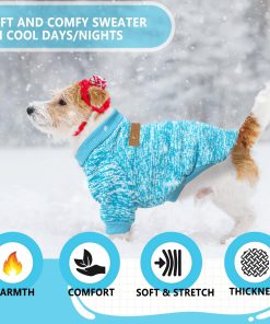 2 Pieces Dog Sweaters for Small Dogs Fall Winter Dog Clothes Male Fleece Puppy Clothes Warm Thick Outfit Pet Small Puppy Sweater for Boy Girl Doggies Teacup Yorkie Chihuahua,XXS - 3