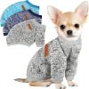 3 Pack Dog Sweaters for Small Dogs Girl Boy Winter Fleece Clothes Warm Soft Dog Sweatshirt Outfit for Dogs Cats Pet Apparel - 1