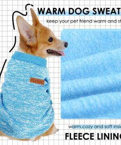 3 Pack Dog Sweaters for Small Dogs Girl Boy Winter Fleece Clothes Warm Soft Dog Sweatshirt Outfit for Dogs Cats Pet Apparel - 2