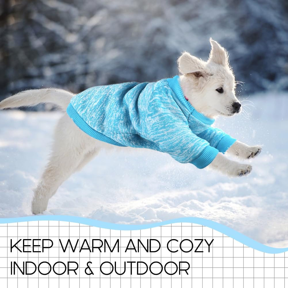 3 Pack Dog Sweaters for Small Dogs Girl Boy Winter Fleece Clothes Warm Soft Dog Sweatshirt Outfit for Dogs Cats Pet Apparel - 5