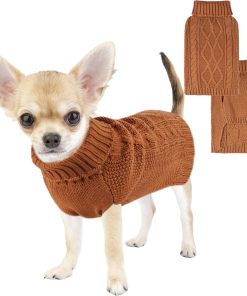 Dog Sweaters for Small Dogs Winter Dog Clothes for Chihuahua Yorkie Warm Puppy Sweater Knitted Pet Clothes Cute Doggy Cat Outfit for Thanksgiving - 1