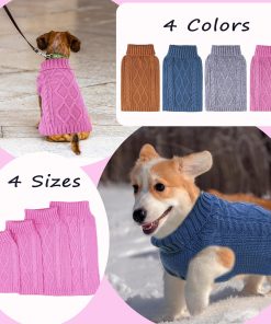 Dog Sweaters for Small Dogs Winter Dog Clothes for Chihuahua Yorkie Warm Puppy Sweater Knitted Pet Clothes Cute Doggy Cat Outfit for Thanksgiving - 5
