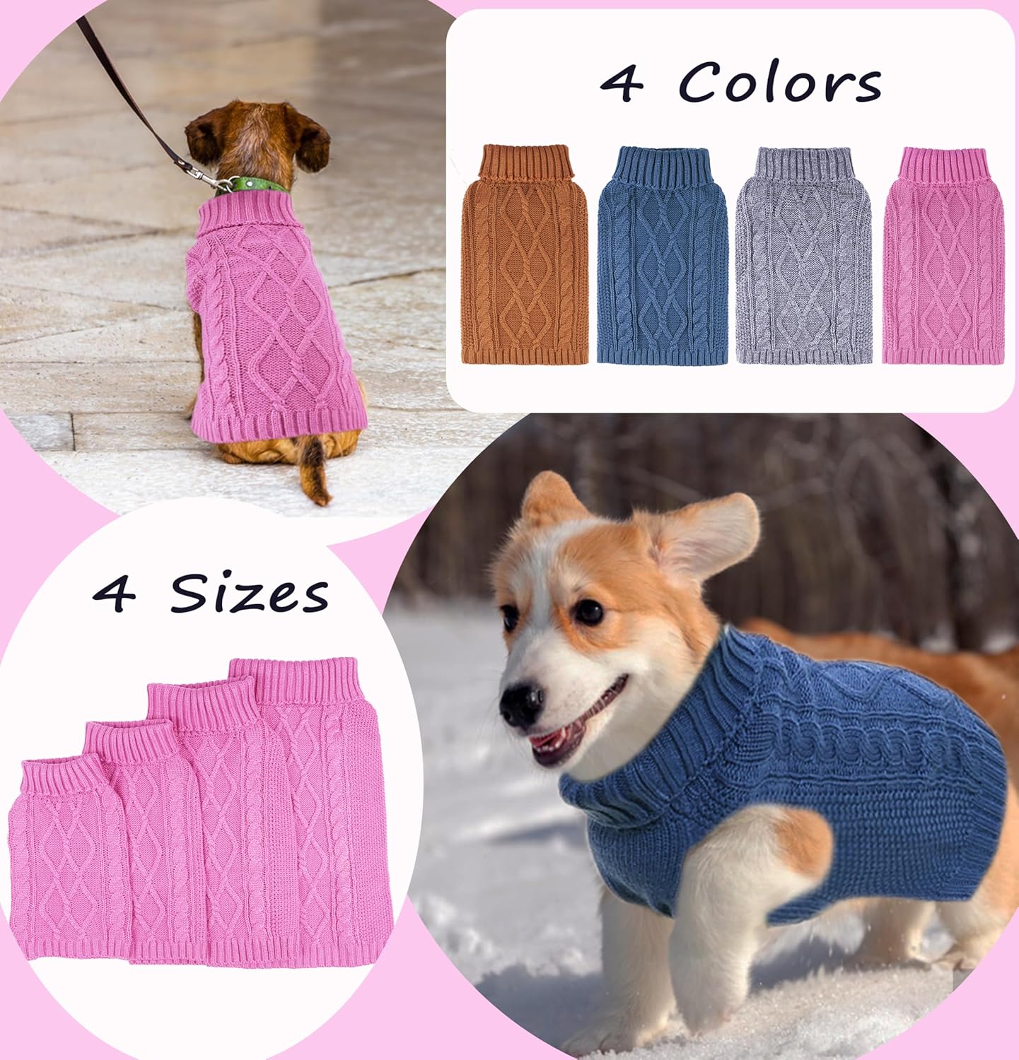 Dog Sweaters for Small Dogs Winter Dog Clothes for Chihuahua Yorkie Warm Puppy Sweater Knitted Pet Clothes Cute Doggy Cat Outfit for Thanksgiving - 5