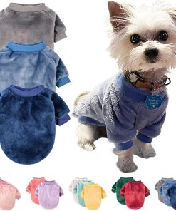 FabriCastle Dog Sweater, 3-Pack Dog & Cat Clothes, Ultra Soft and Warm Pet Jackets XXS XS for Small Dogs Boy & Girl, Winter Pet Apparel Costumes, Puppy Outfits - 1