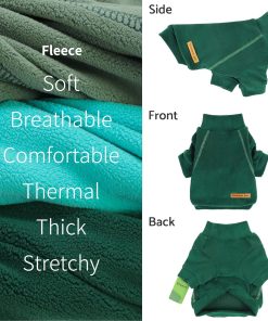 Fitwarm 3 Pack Fleece Sweater, Turtleneck Sweatshirt, Winter Clothes for Small Dogs & Cats, Pet Pullover Jumper, Cat Apparel, Dark Green, Teal Green, Olive Green, XS - 5