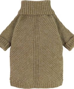 Fitwarm Thermal Knitted Dog Sweater Doggy Winter Coat Pet Clothes Doggie Turtleneck Jacket Puppy Outfits Cat Sweatsuit Sage Green XS - 2