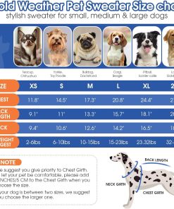 Queenmore XSmall Dog Sweater - Soft Knitted Turtleneck Pullover for Dogs, Chihuahua (Pink, XS) - 2