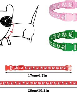 Chenkaiyang 12 Pack Puppy Collars for Litter, Adjustable Puppy ID Collars Soft Nylon Whelping Collars for Newborn Litter Pets - 2