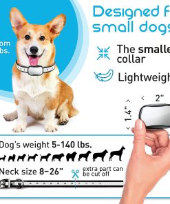 Extra Small Size Dog Training Collar with Remote for Small Dogs 5-15lbs and Puppies with Shock - Waterproof and 1000 Ft Range - 2