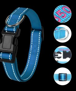 Personalized Dog Collar, Custom Embroidered Pet Name and Phone Number 4 Adjustable Sizes X-Small Small Medium Large Quick Release Buckle and D-Ring - 2