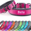 Personalized Dog Collar with Name & Phone Number - Reflective Ultra Wide Soft Neoprene Padded - Durable Metal Buckle for Large, Medium, and Small Dogs in Pink, Purple, Blue & Other Stylish Colors - 1